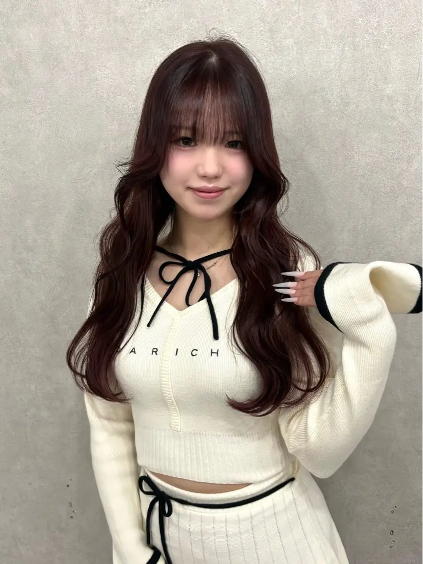 ロング カラー ラベンダーカラー ピンクカラー ピンクラベンダー ヘアカラー トリートメント 盛れる顔まわり✨🎀 レイヤー別所好葉のヘアスタイル