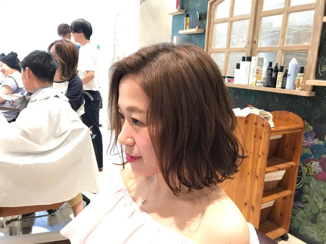 ショート カラー ボブ 外ハネヘア メンズ指名多数!! 田島史也のヘアスタイル