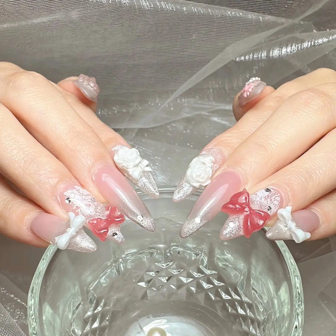ネイル レース ハンドネイル SALON DOUDOUのネイルデザイン