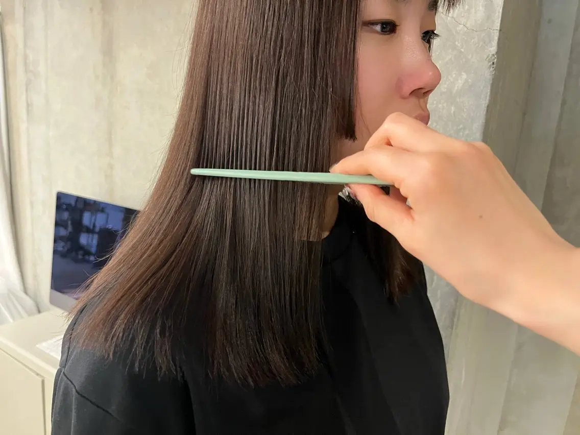 ミディアム ヘアカラー kaede ☺︎ブリーチ/パーマのヘアスタイル
