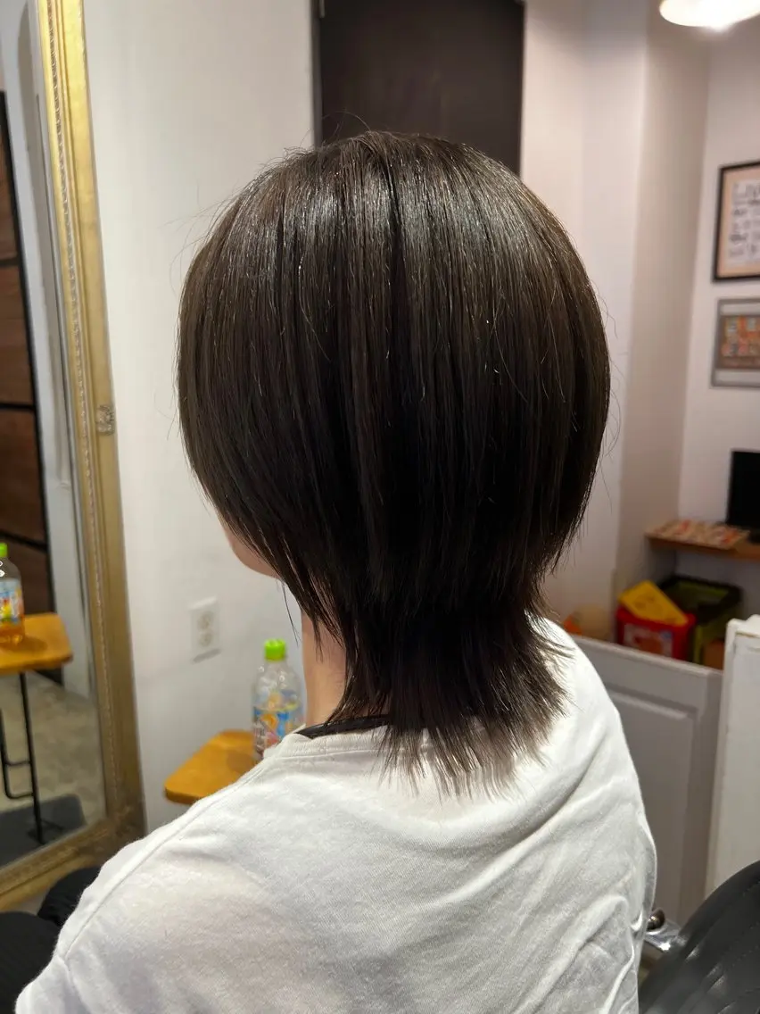 ショート カラー アッシュ ウルフカット 木村翔/大名ショート ボブ/ショートボブのヘアスタイル