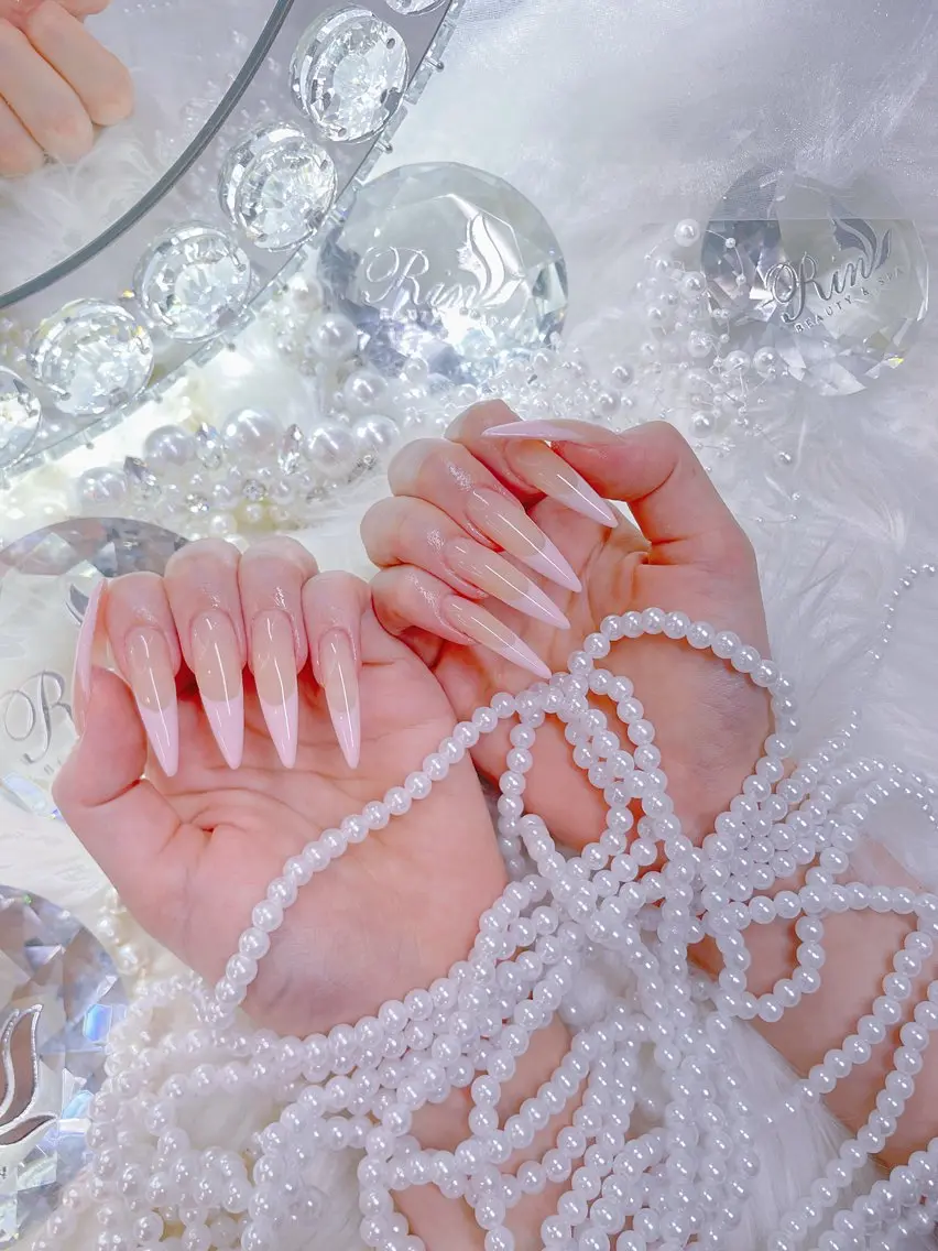 ネイル クリアネイル ドット フットネイル ジェルネイル グリーン ハンドネイル Rin Nail 新大久保店のネイルデザイン