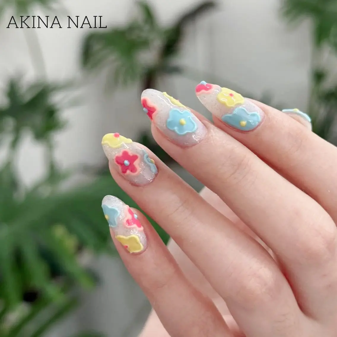 セミロング ハンドネイル Akina Nail 亀戸のネイルデザイン
