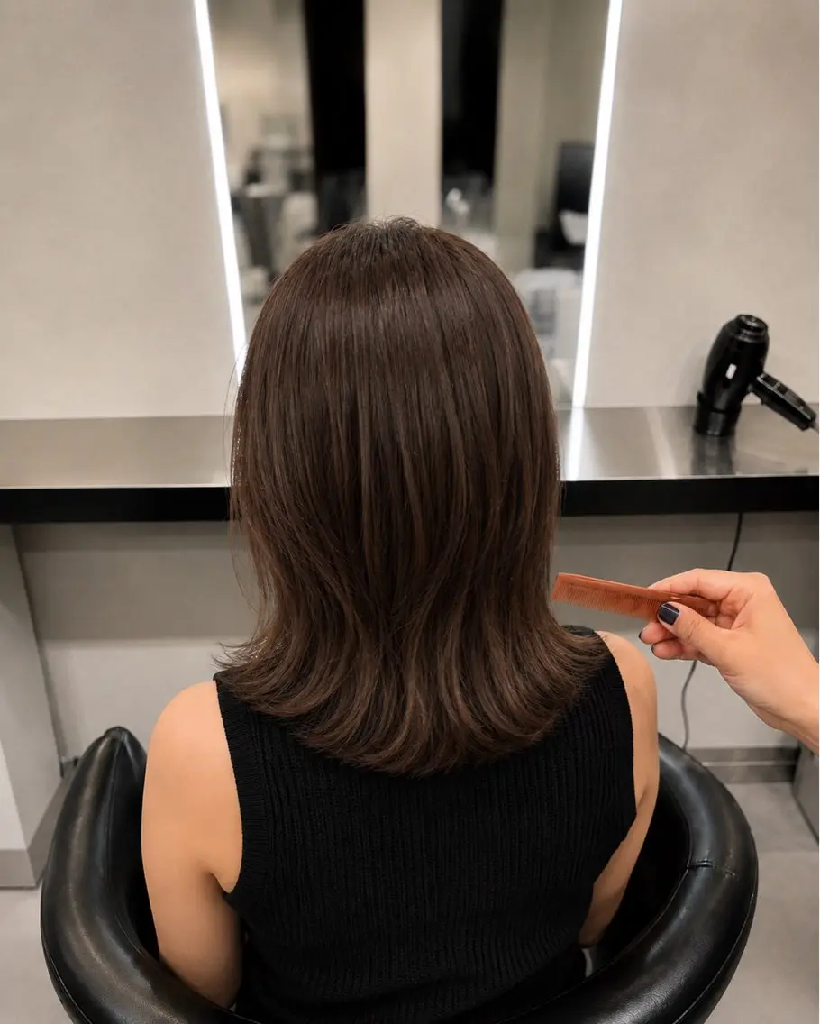 ミディアム カラー ブラウンカラー トリートメント 🌈ウルトワ水素 髪質改善naru🌈のヘアスタイル