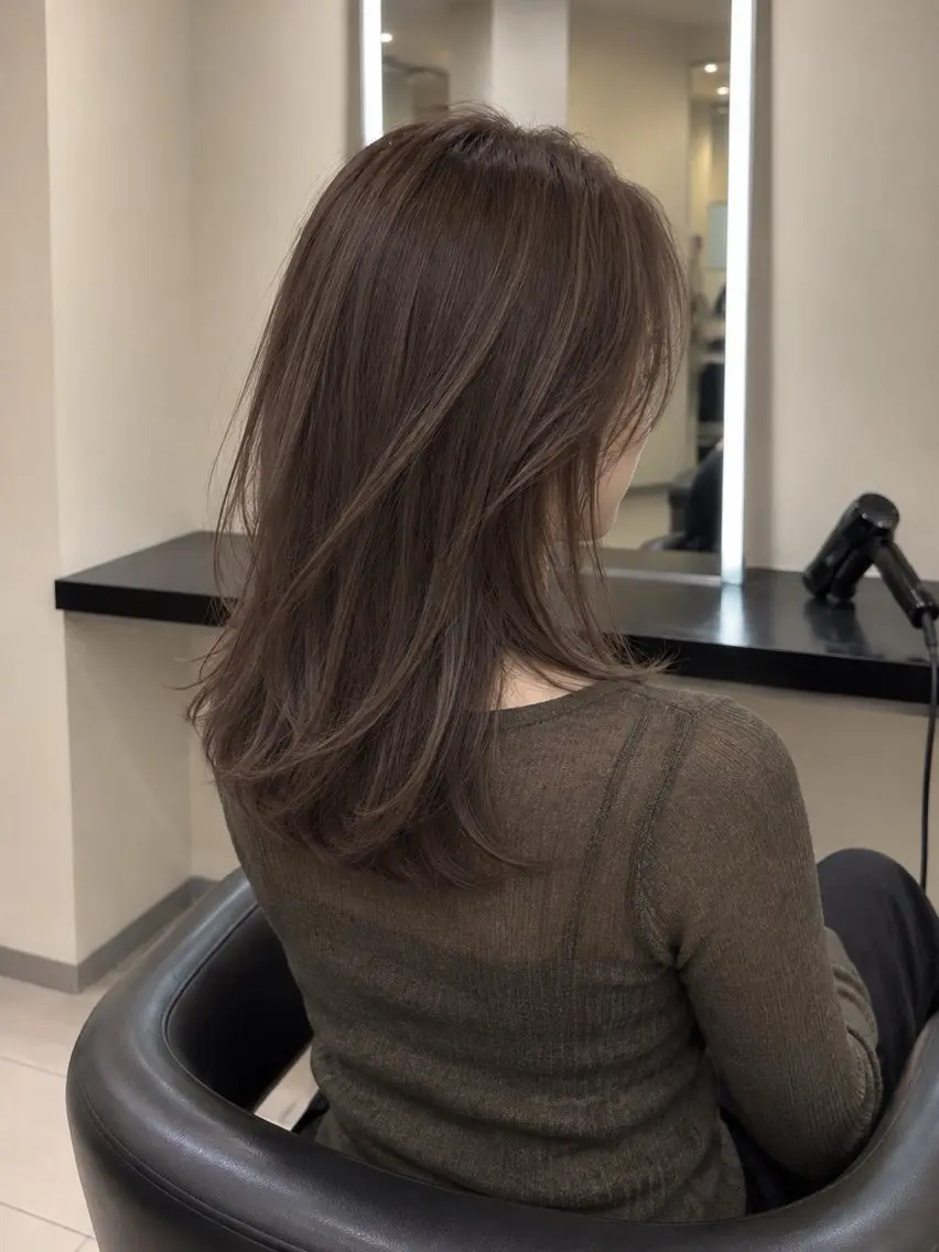 ミディアム カラー ブラウンカラー トリートメント 🌈ウルトワ水素 髪質改善naru🌈のヘアスタイル