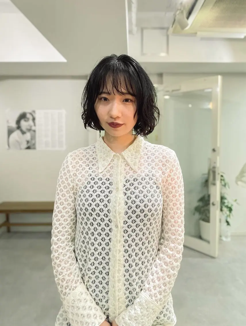 ショート パーマ ボブ カット パーマ メンズカット メンズパーマのヘアスタイル