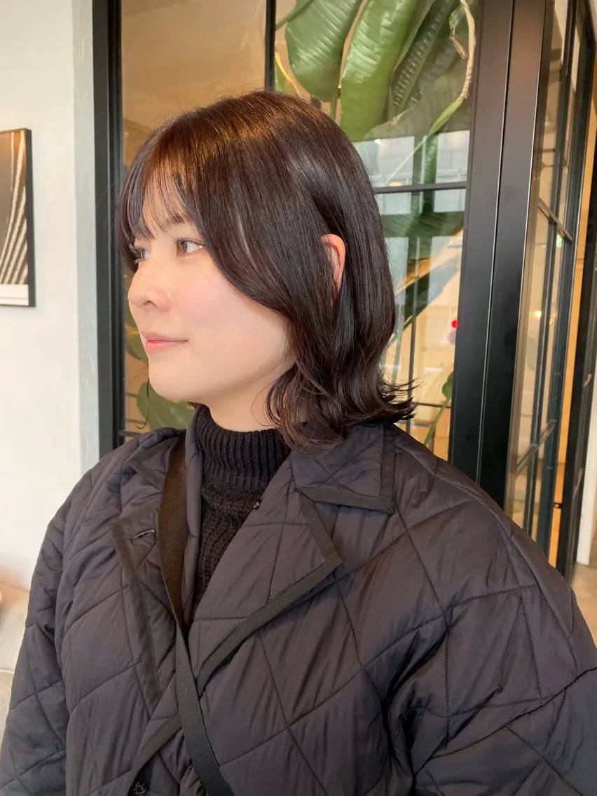 ミディアム カラー カット ヘアカラー トリートメント LUVISM新潟🎀 透明感カラー/ミユのヘアスタイル