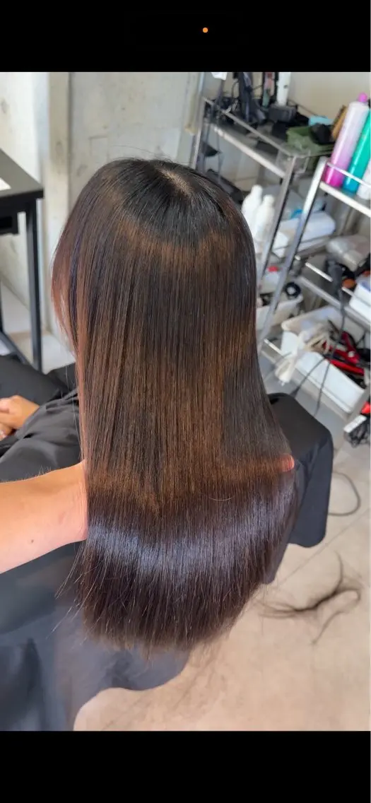 セミロング 縮毛矯正 縮毛矯正 横尾 歩のヘアスタイル