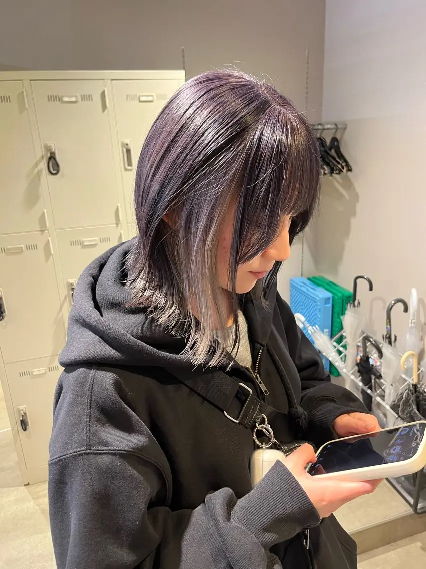 ミディアム ヘアカラー トリートメント ヘッドスパ ヘアセット 寒色/ベージュヘア ブリーチありMiOのヘアスタイル