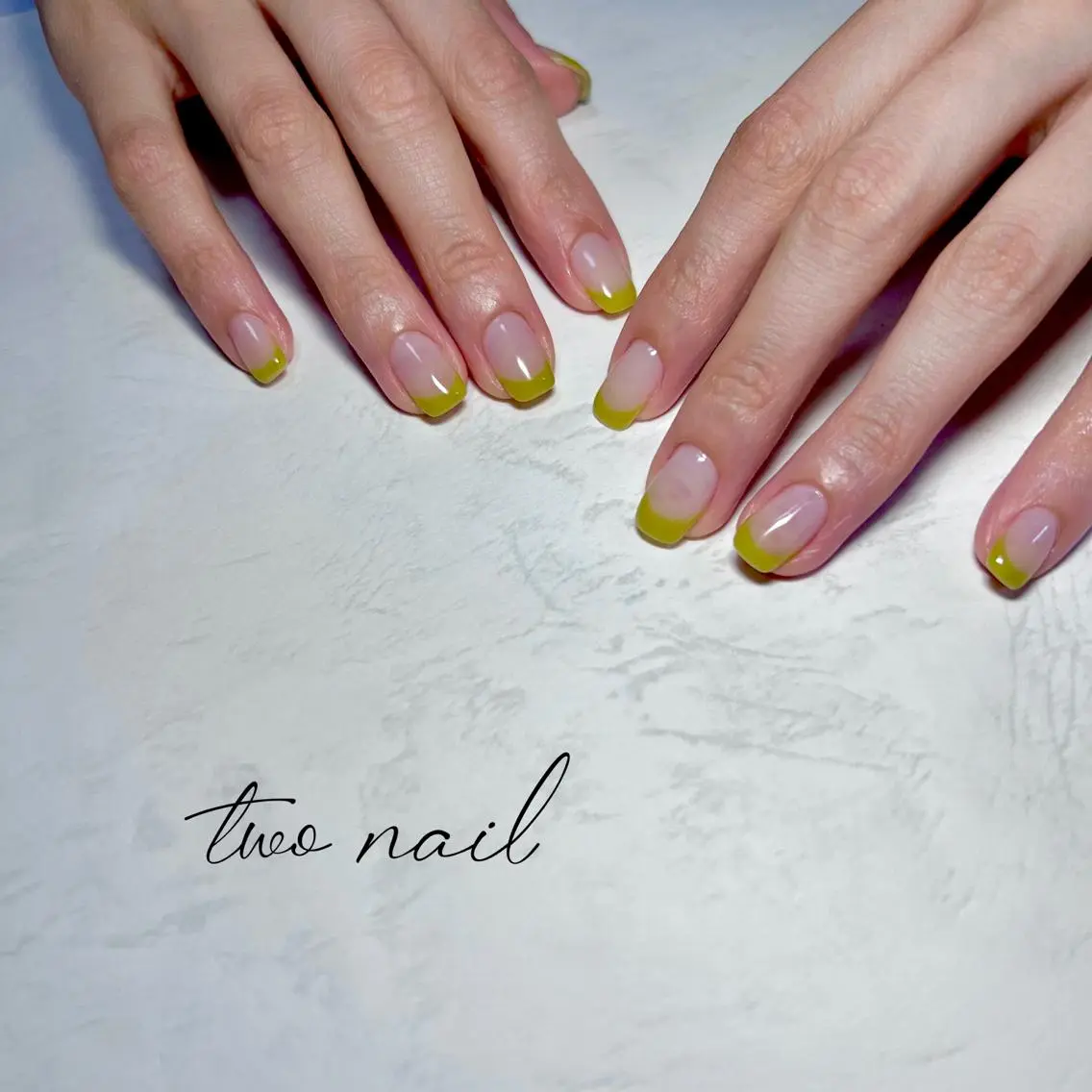ネイル アートネイル フットネイル ハート ニュアンスネイル ホワイト two nailのネイルデザイン