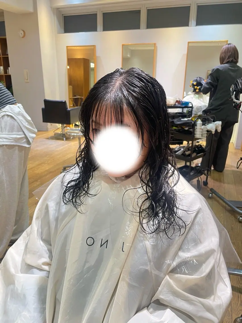 セミロング パーマ セミロングパーマ ストレートパーマ 縮毛矯正 縮毛矯正/レイヤー 🌙児玉光瑠のヘアスタイル