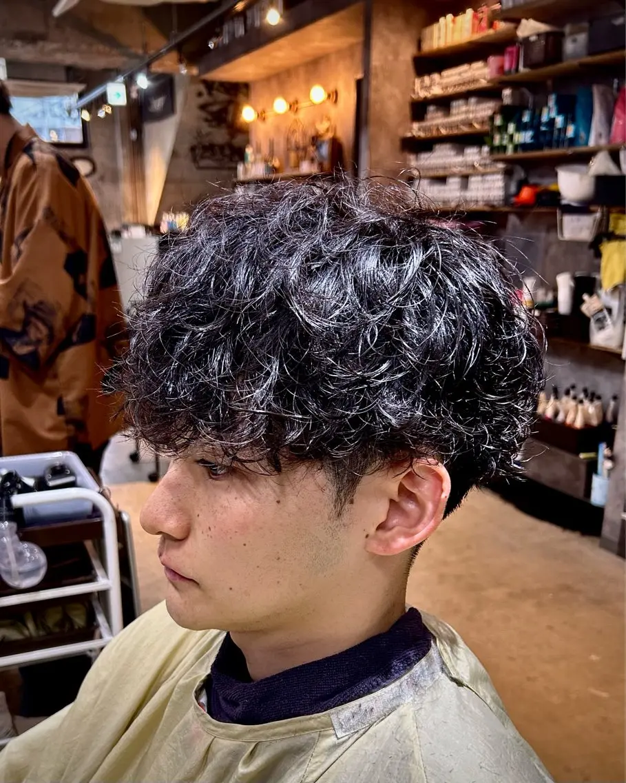 ミディアム カット パーマ kearny上野/ メンズカットのヘアスタイル