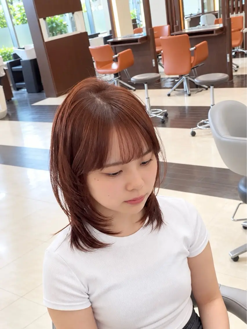 ミディアム カット ヘアカラー レイヤー職人・ 似合せ美容師そうまのヘアスタイル