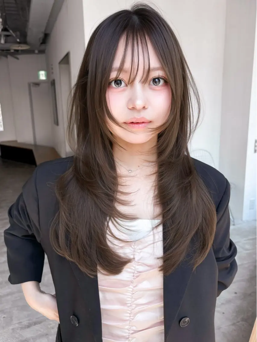 似合わせレイヤーカット⟡.·サロントリートメント付きの写真