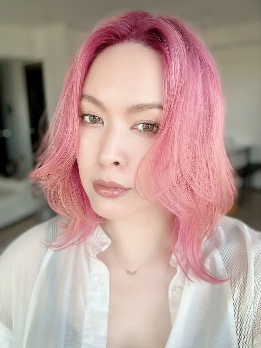 ミディアム カラー ピンクカラー ウルフカット 髪質改善　艶髪✨ Teppeiのヘアスタイル