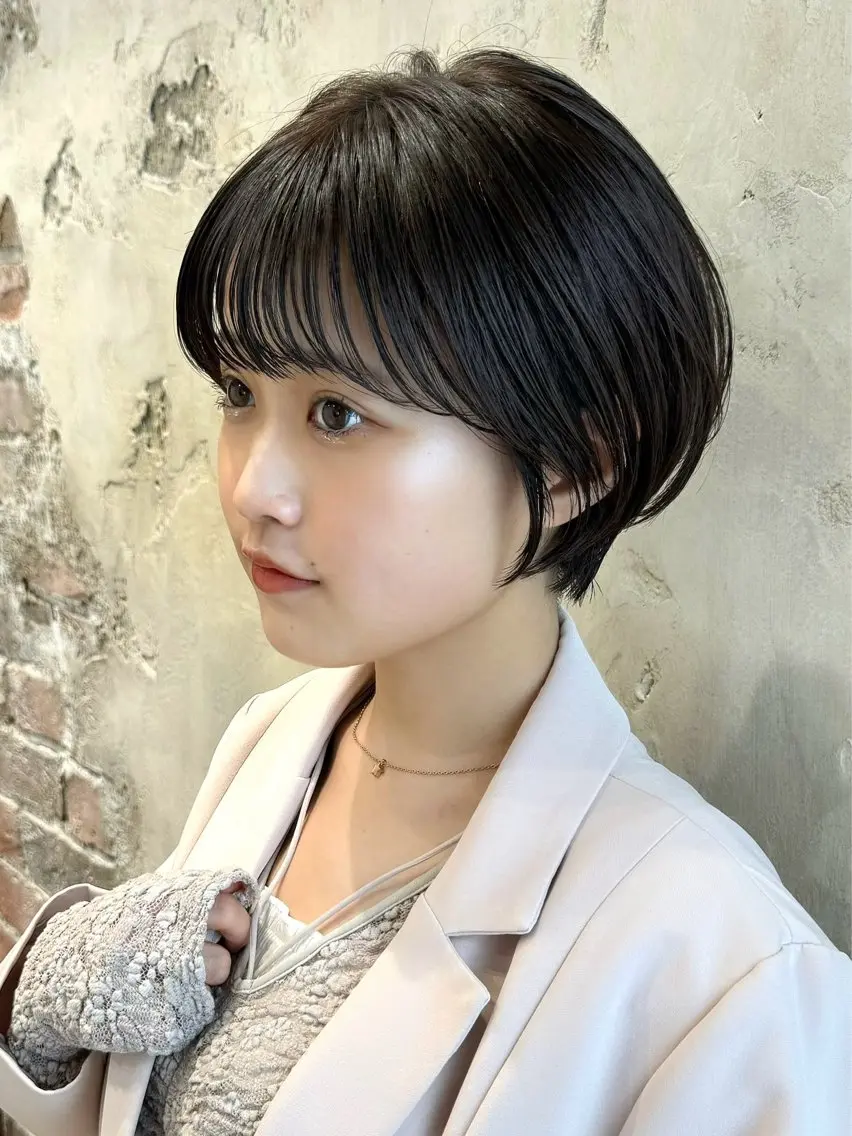 ショート カラー カット ヘアカラー トリートメント 💍新宿ショート 💍岩田莉奈のヘアスタイル
