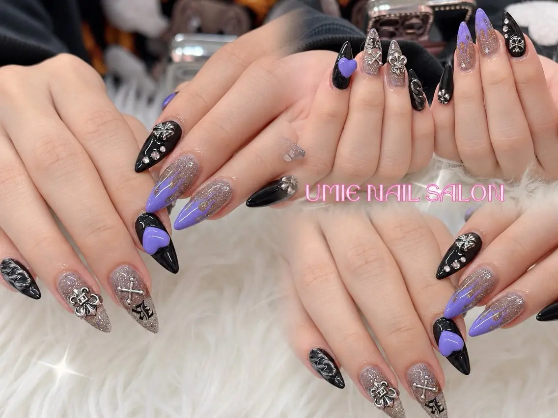 ネイル フットネイル フレンチネイル グラデーション キラキラネイル 韓国ネイル ハンドネイル UMIE NAIL SALONのネイルデザイン