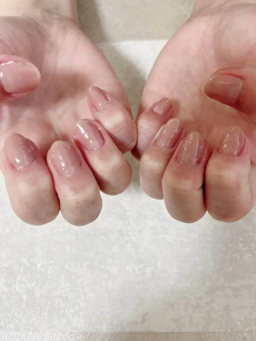ネイル オーロラネイル フットネイル フレンチネイル ジェルネイル 韓国ネイル ハンドネイル mogunail &blowのネイルデザイン