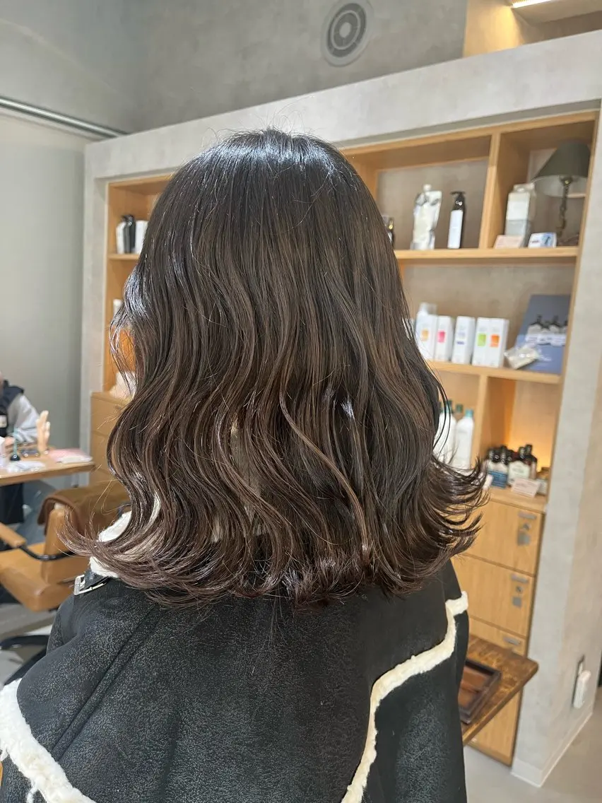 セミロング 韓国風ヘア 美眉styling 🩵CHIHIROのマツエク・マツパデザイン