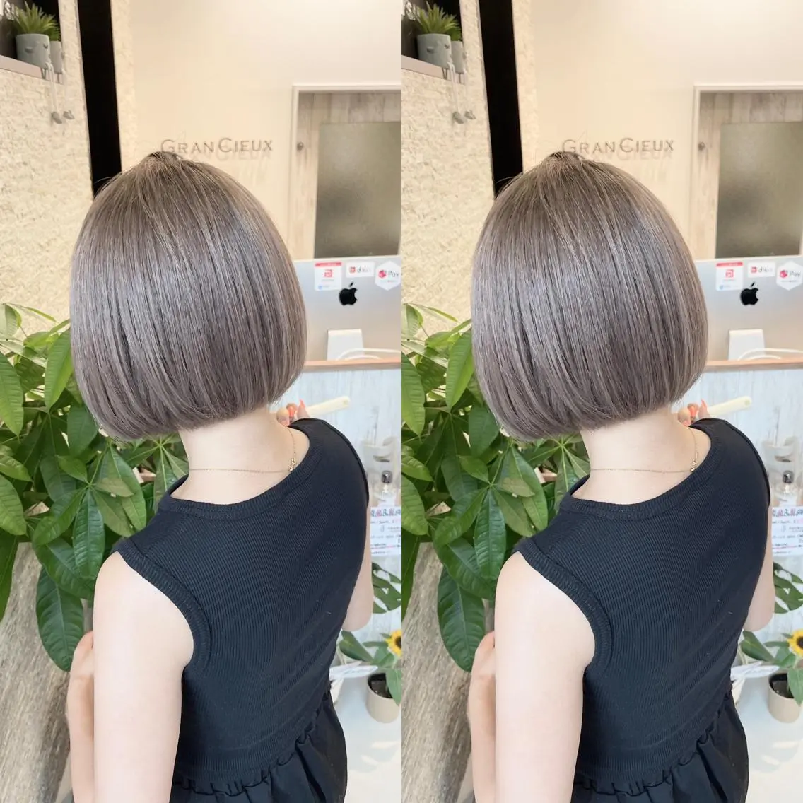 ショート カット ヘアカラー トリートメント Y Uのヘアスタイル