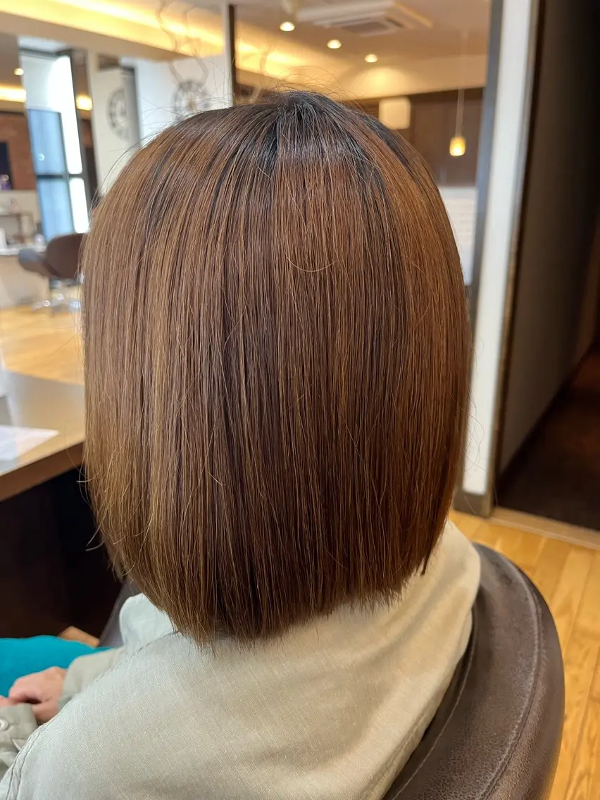 ショート パーマ 縮毛矯正 城内 心優のヘアスタイル