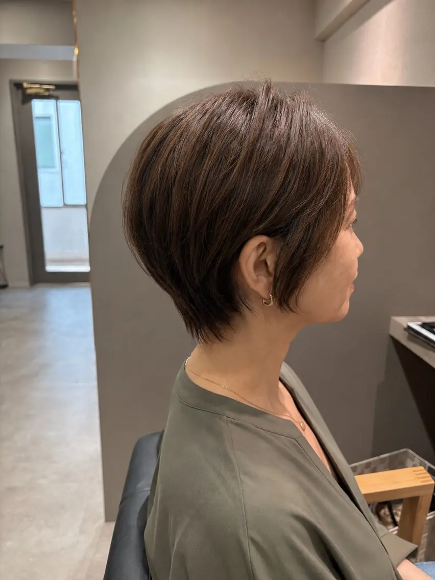 ショート ショートヘア カット ヘアカラー ショート特化/ 白髪ぼかし/太田黒のヘアスタイル