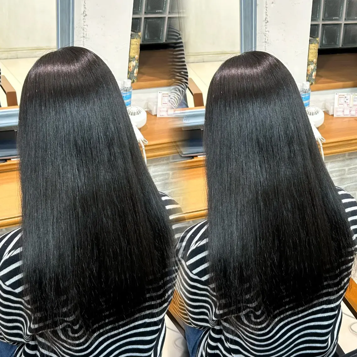セミロング 🩶【巻ける縮毛 矯正】🩶蘭のヘアスタイル
