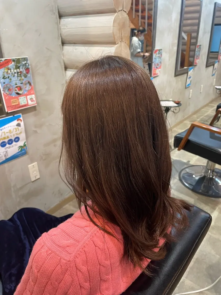 カラー アッシュ アッシュブラウン ブラウンカラー オレンジ ピンクカラー ヘアカラー トリートメント 🐾及部 あんな/ お悩み解決🐾のヘアスタイル