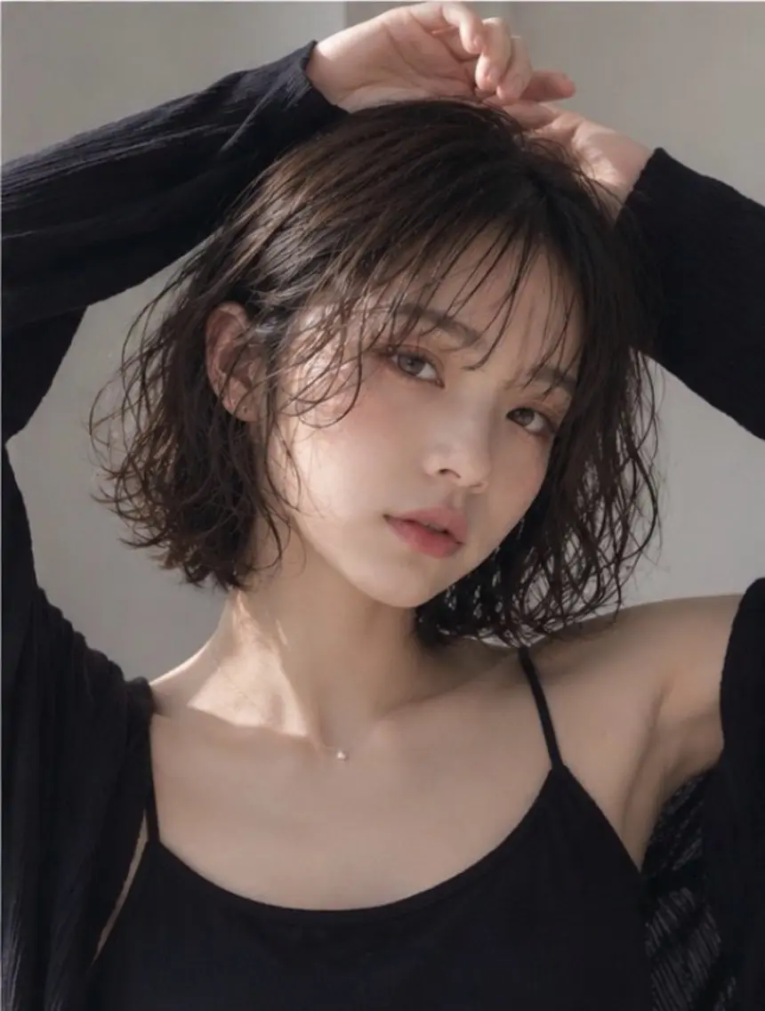 ショート パーマ カット ヘアカラー パーマ トリートメント ボブパーマ/縮毛矯正 /かわいい/せき🫧のヘアスタイル