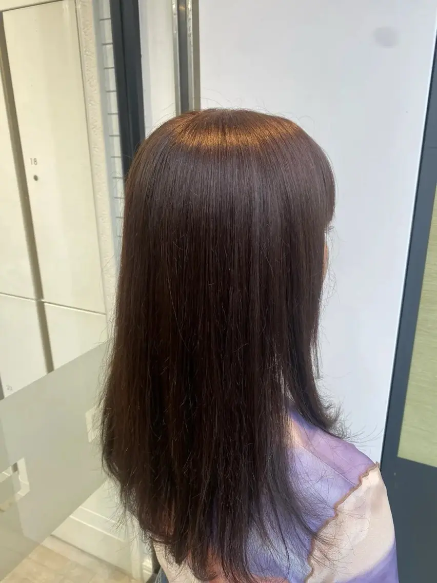 カラー ブリーチ ブラウンカラー ブリーチなしカラー ヘアカラー 艶髪/透明感カラー 🫧韓国ヘアのヘアスタイル