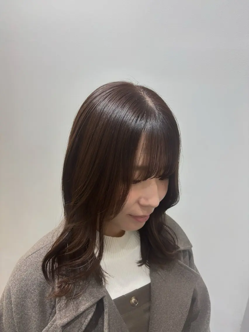 セミロング カラー ヘアカラー トリートメント Misaki 🍒のヘアスタイル