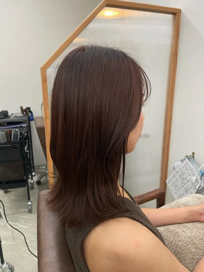 ミディアム ヘアカラー Sakamoto nanaのヘアスタイル