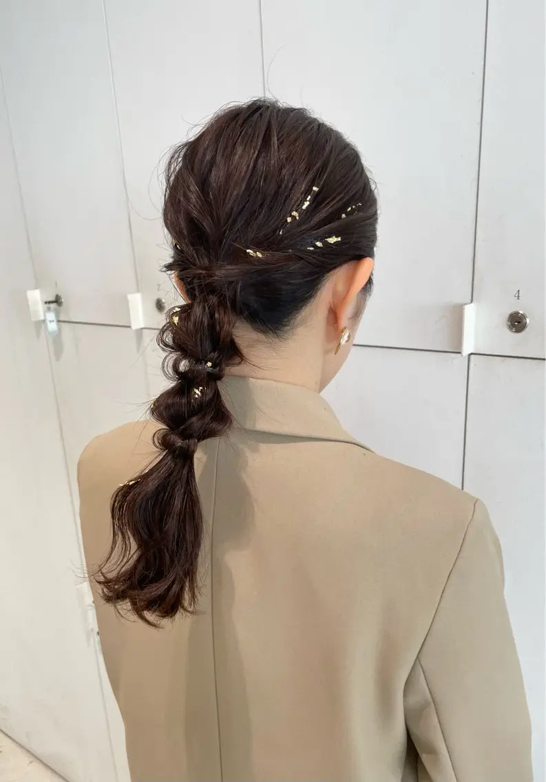 ミディアム ヘアセット 透明感color ˚✧₊amuのヘアスタイル