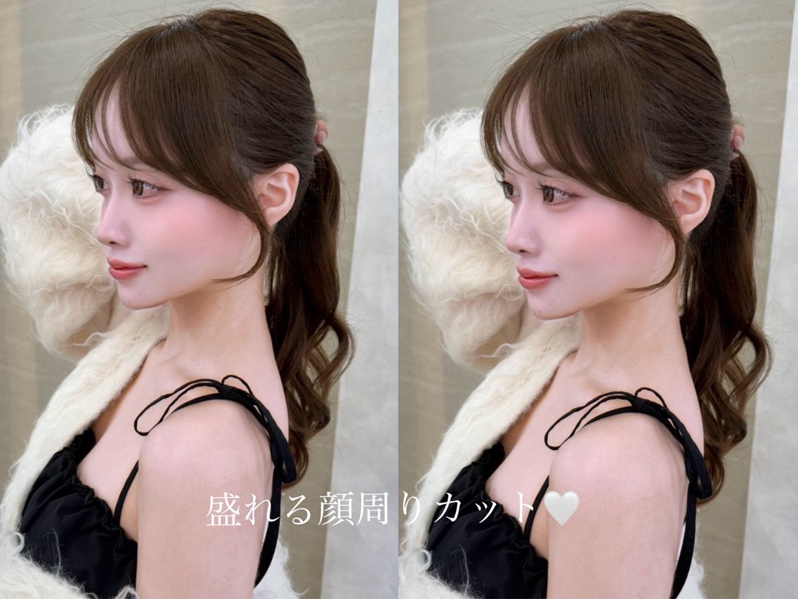 ロング カラー カット ヘアカラー あみ/暗髪オリ ーブ特化🍃髪質改善のヘアスタイル
