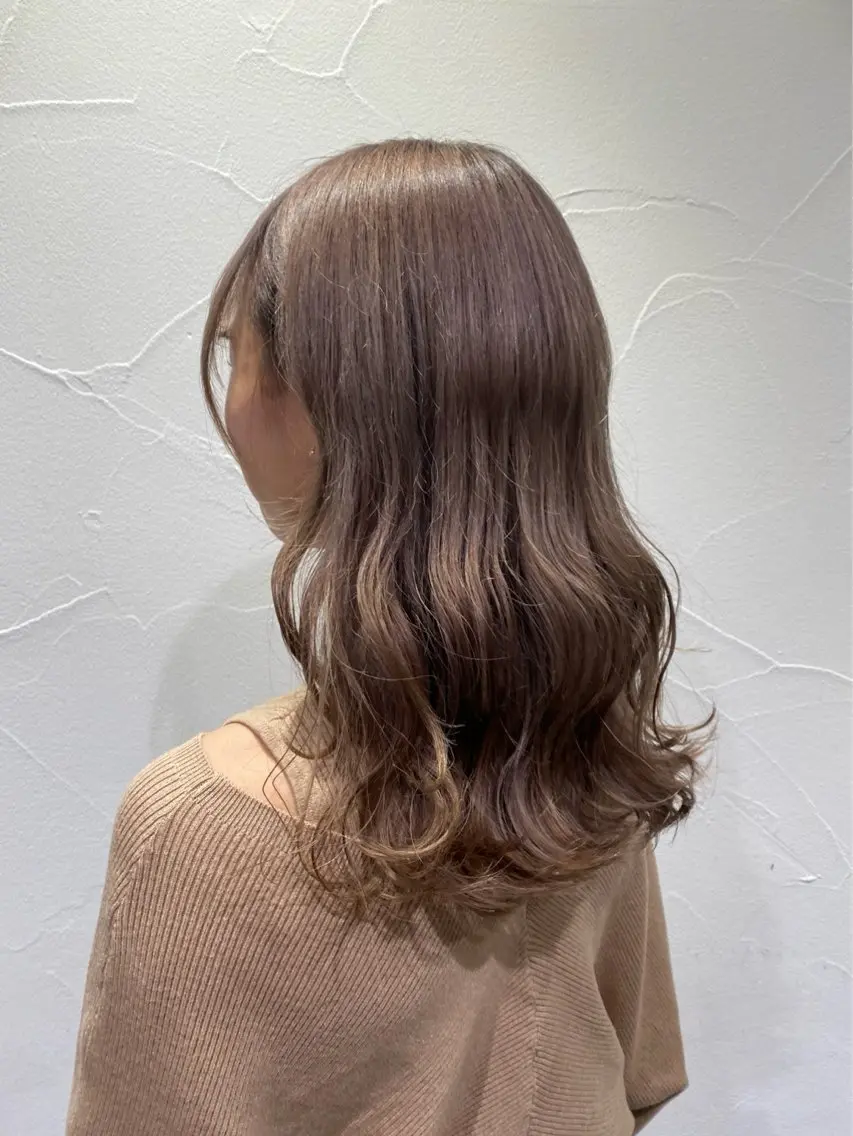 【ダメージ軽減・透明感カラー】アディクシーカラー+Aujua 4 stepトリートメント🫧‪🎀の写真