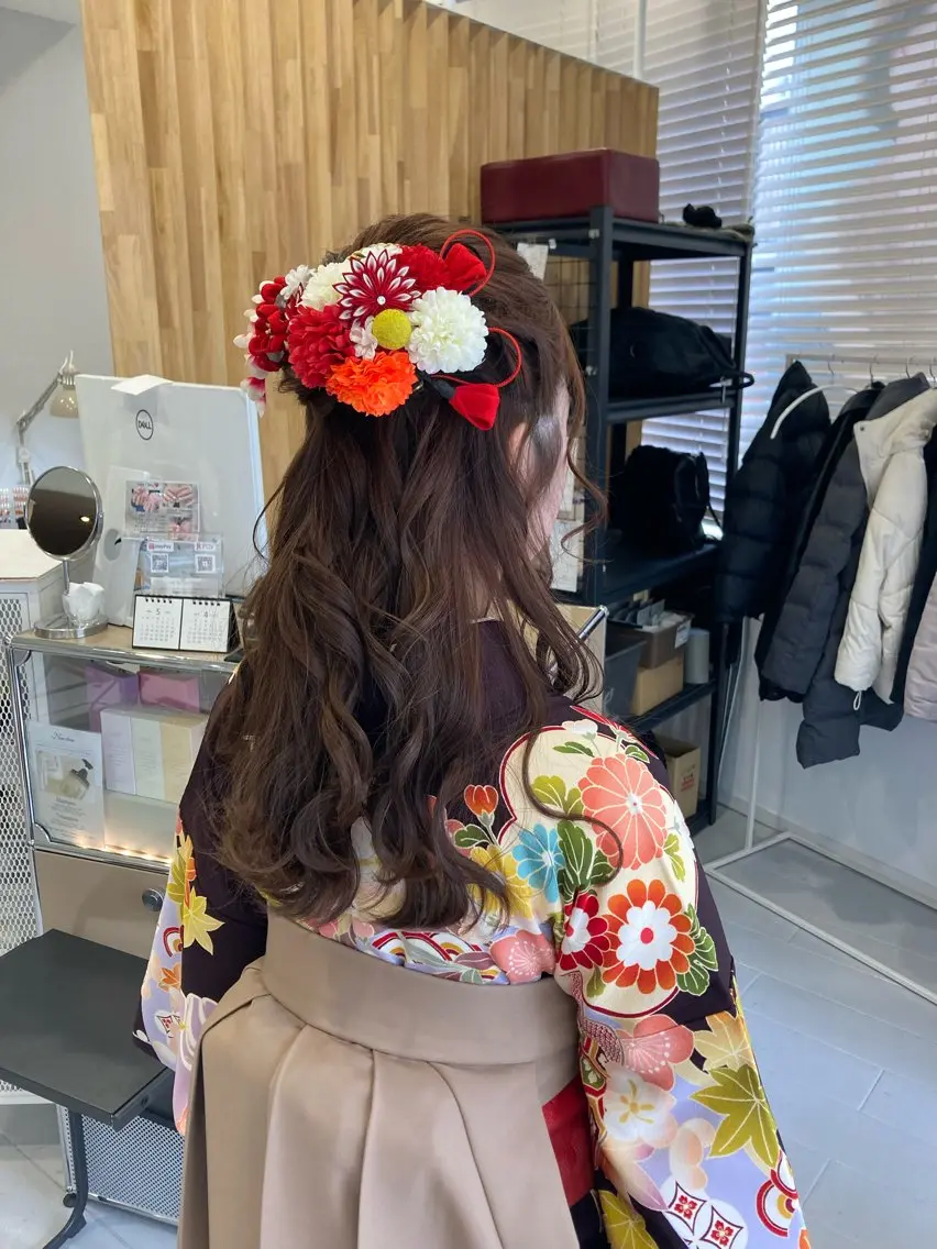 ロング 卒業式のヘアスタイル ヘアセット 🫧ゆうき🪽 髪質改善/ハイライトのヘアスタイル