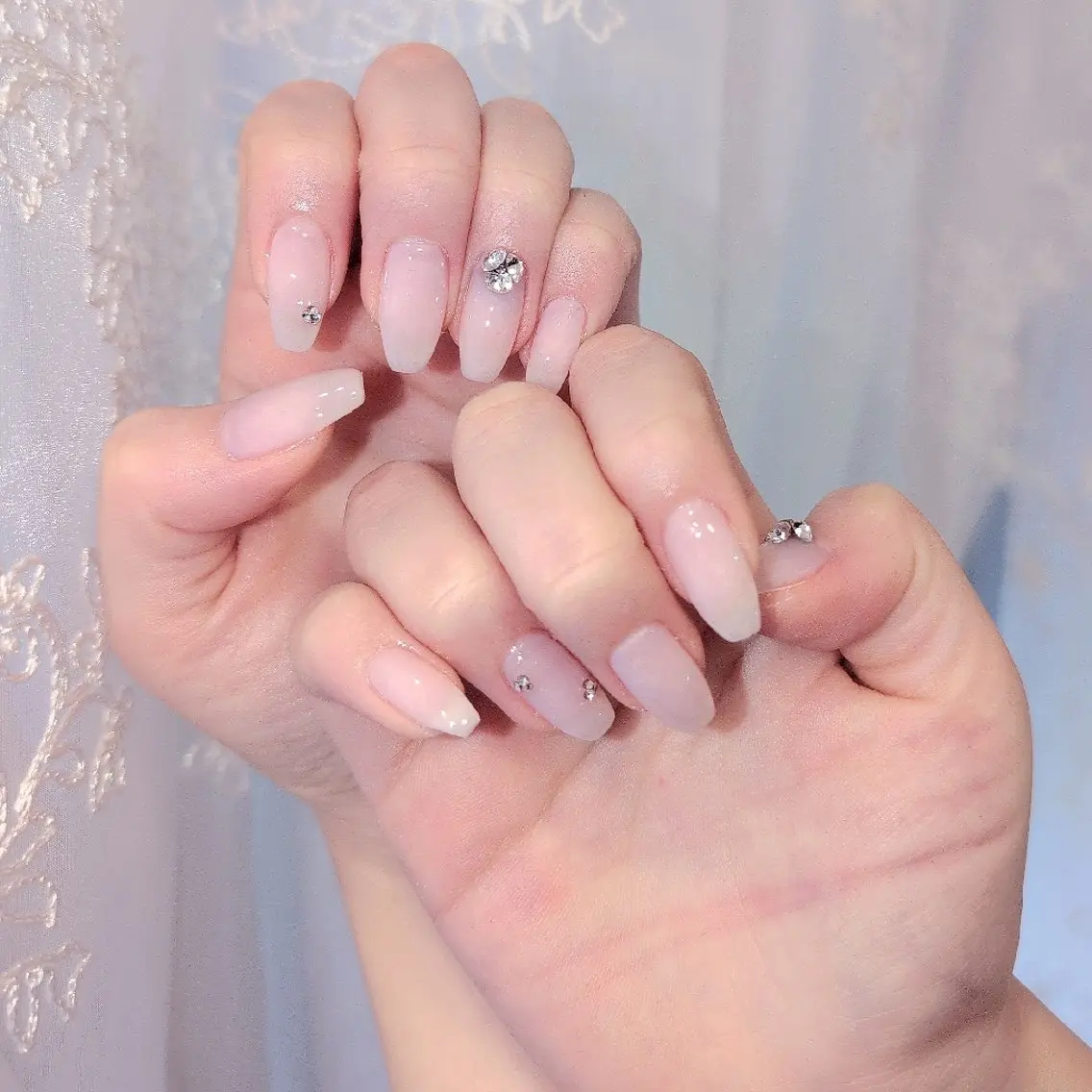 ネイル 長さ出し ジェルネイル 韓国ネイル マグネットネイル ニュアンスネイル I LOVE ME NAIL.｡.:*♡のネイルデザイン