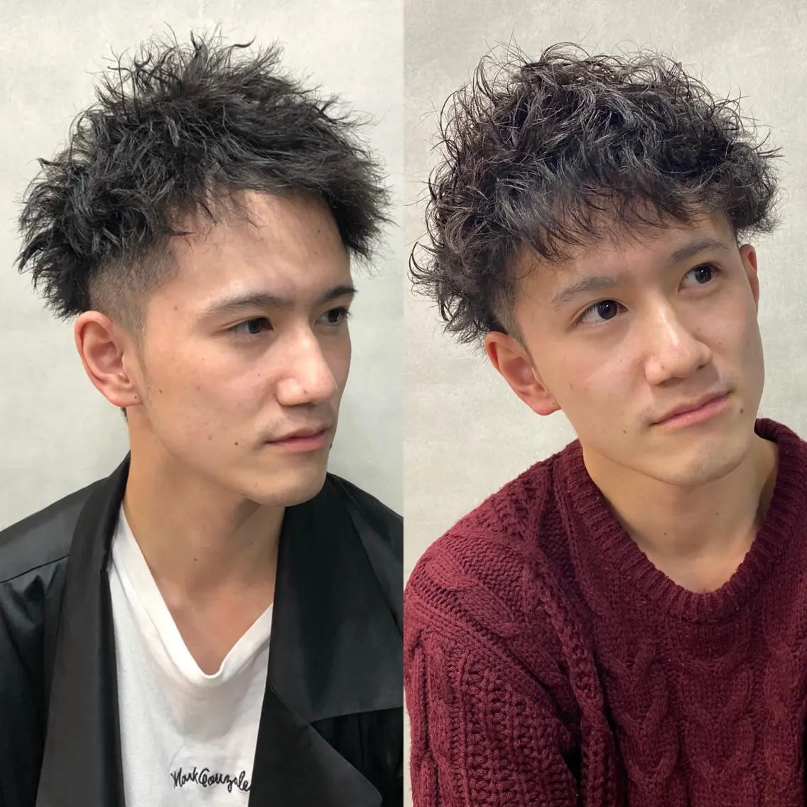 ショート パーマ メンズ シールエクステ メンズバレイヤージュ メンズハイライト メンズ韓国風 メンズパーマ FAAM Tsuneのヘアスタイル