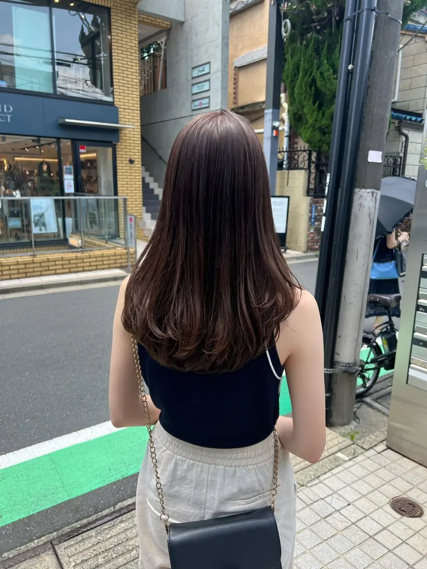 ロング カラー カット ヘアカラー トリートメント 似合わせヘア🫶🏻 つきいてるみのヘアスタイル