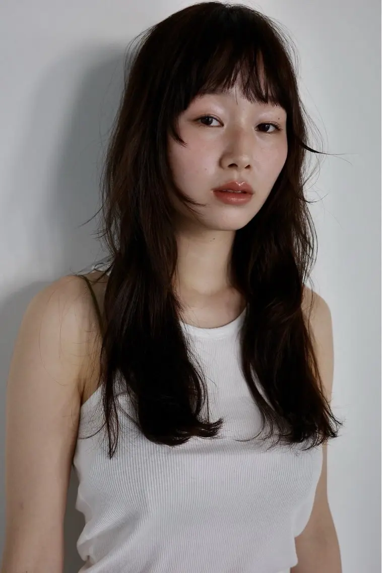 ミディアム ヘアカラー 井上 結のヘアスタイル