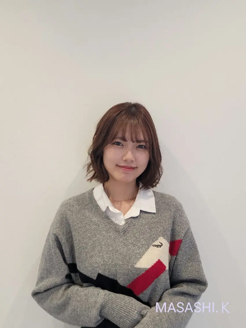 ミディアム ボブ カット 高口 雅のヘアスタイル