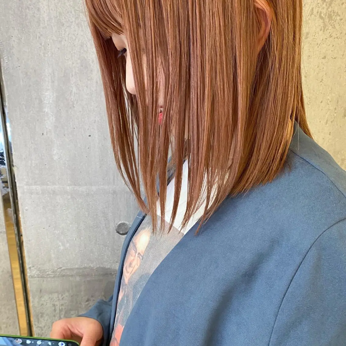 ミディアム カラー カット ヘアカラー トリートメント 田室 和幸のヘアスタイル