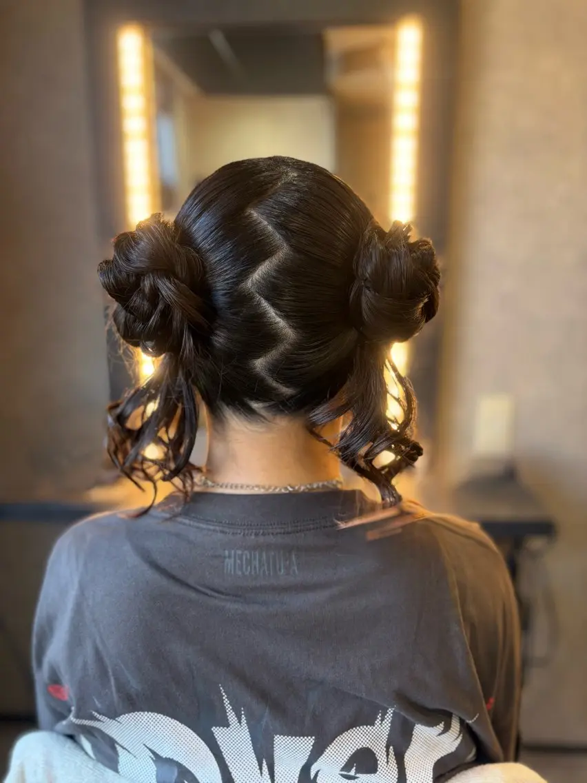 ロング お団子ヘア ヘアセット ヘアメイク スーのヘアスタイル