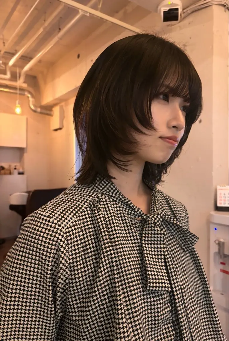 ミディアム カラー 顔周りカット カット 透明感カラー /Kanon️🫧のヘアスタイル