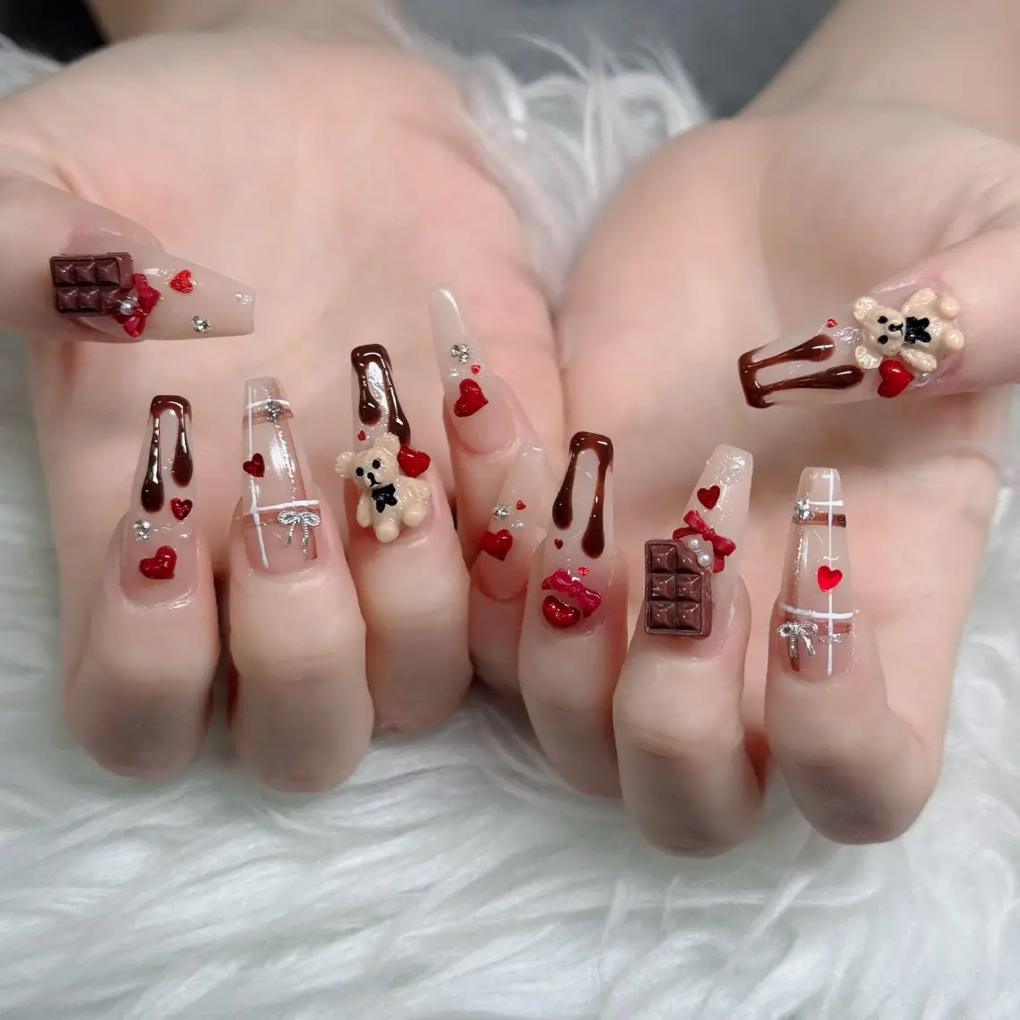 ネイル フットネイル フレンチネイル グラデーション 韓国ネイル ロングネイル ハンドネイル Hani Nail Salonのネイルデザイン