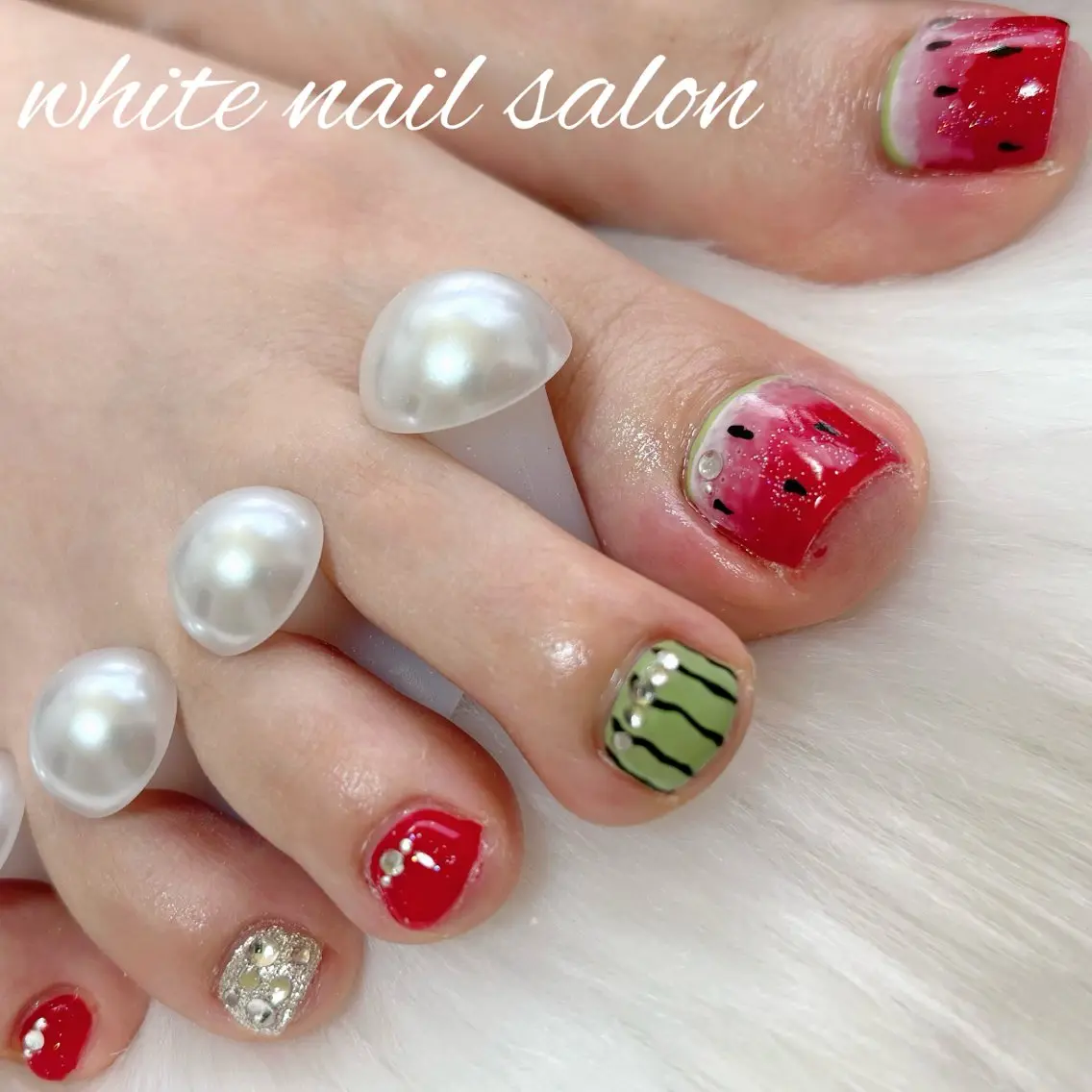 ネイル 持ち込み ホワイト フットネイル white nail salonのネイルデザイン
