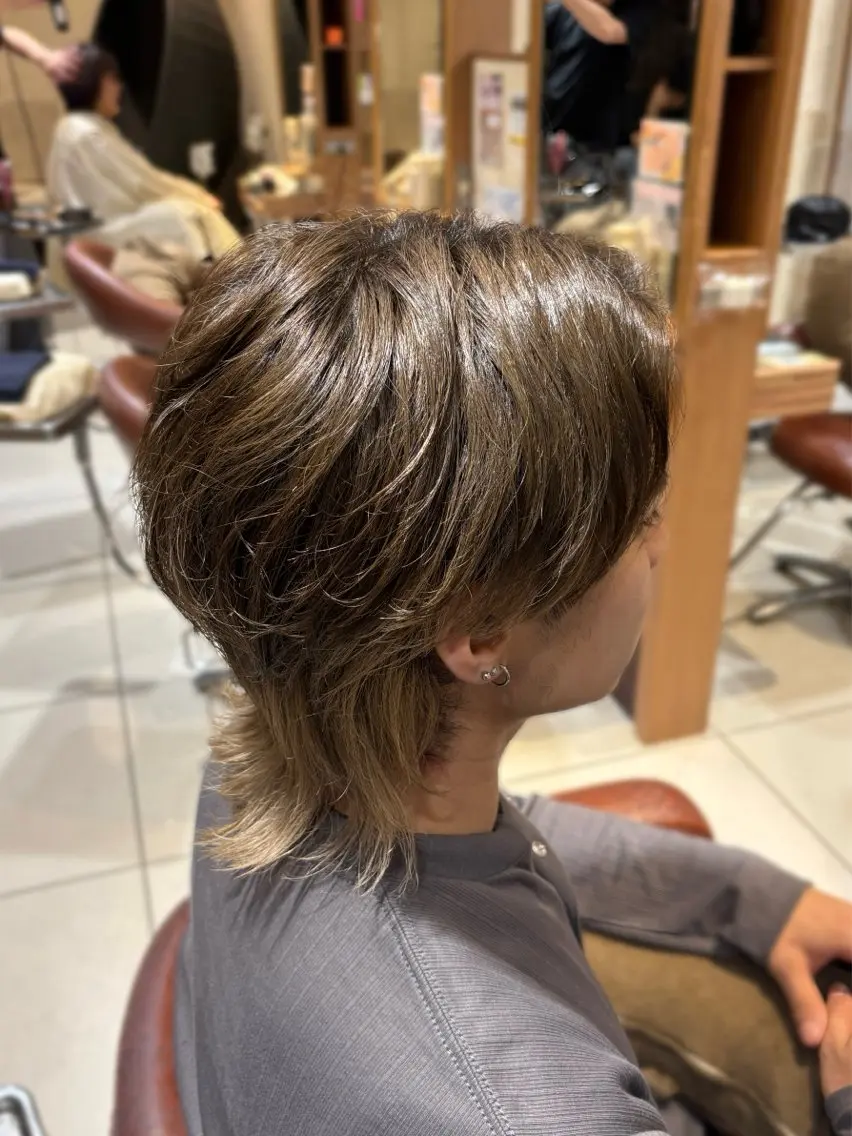 メンズ マッシュウルフ マッシュ メンズウルフカット ウルフカット カット 新宿/ウルフ/メンズ パーマ/柴のヘアスタイル