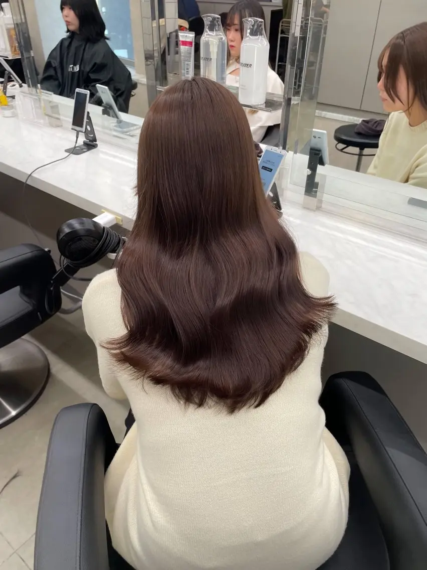 ロング 🤍透明感カラー/ 韓国レイヤー🤍のヘアスタイル