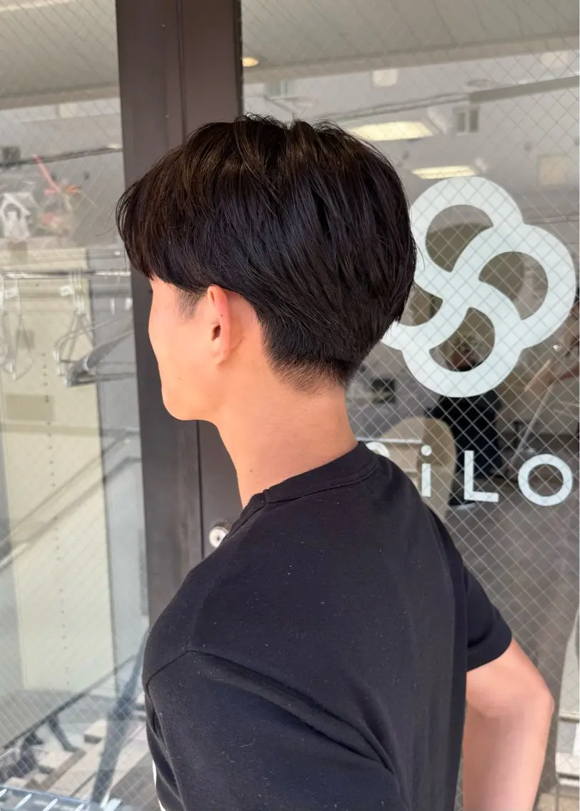 ショート メンズ センターパート 刈り上げ メンズ指名多数!! 田島史也のヘアスタイル