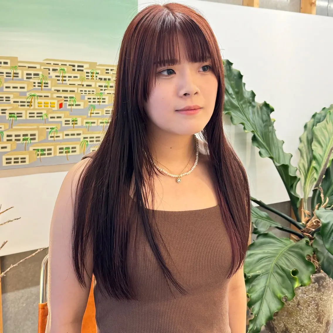 ロング カット ヘアカラー 暖色・前髪カット 🎗️佐藤ゆみこのヘアスタイル